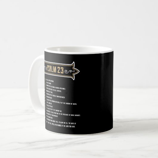 Psalm 23 Herr ist mein Hirte Kaffeetasse (Vorderseite Links)