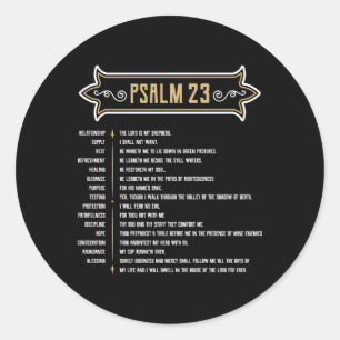 Psalm 23 Herr ist mein Hirte Runder Aufkleber