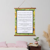 Psalm 23 Herr ist mein Hirte Sonnenblumen Wandteppich Mit Holzrahmen (Schlafzimmer)