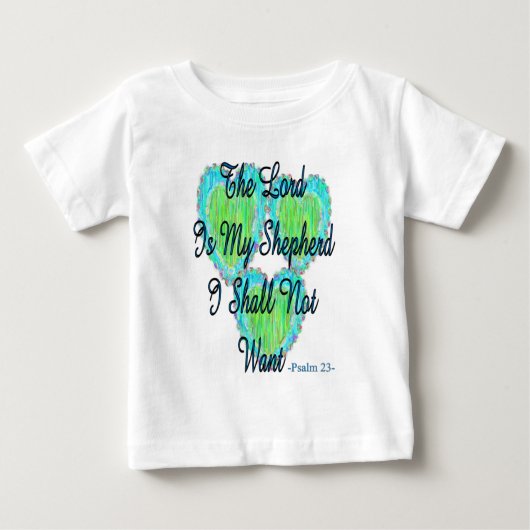 Psalm 23 Herzen Baby T-shirt (Vorderseite)