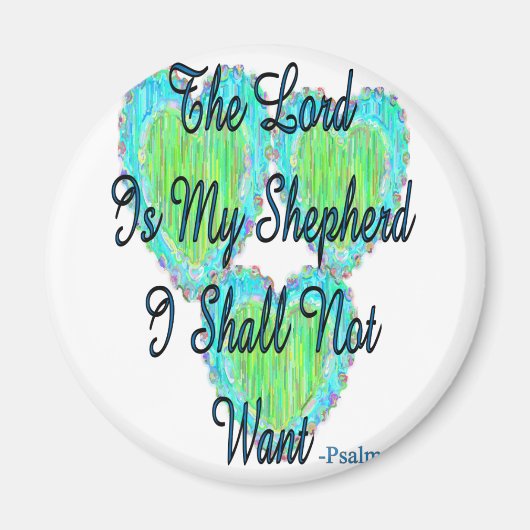 Psalm 23 Herzen Magnet (Vorne)