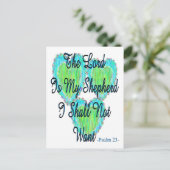Psalm 23 Herzen Postkarte (Stehend Vorderseite)
