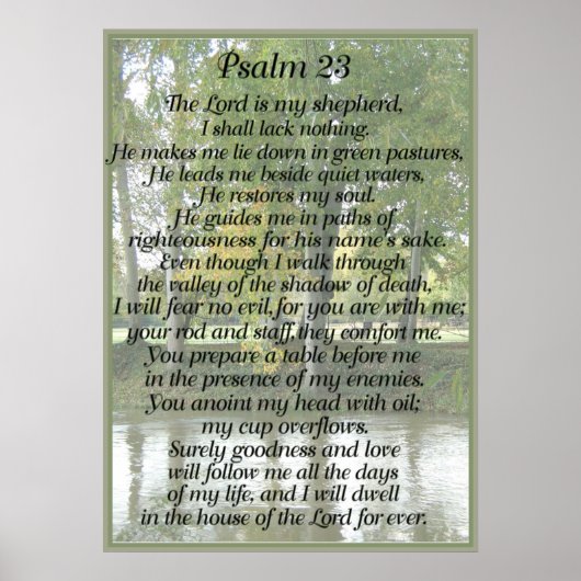 Psalm 23 im Hintergrund des Oxford Parks Poster (Vorne)