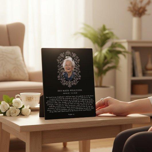 Psalm 23 In Loving Memory Plaque Fotoplatte