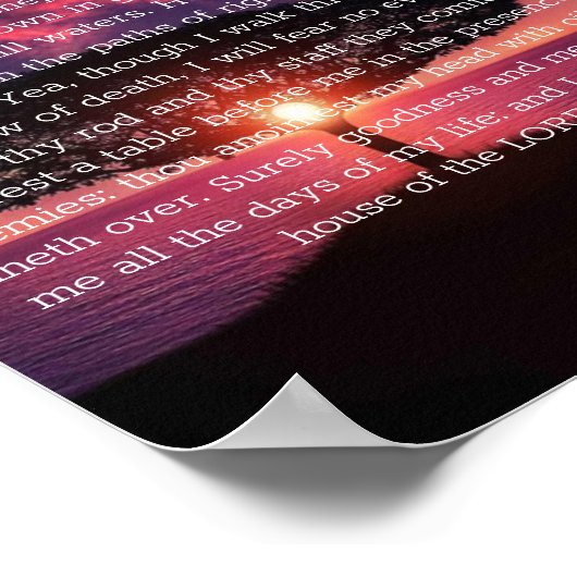 Psalm 23 Inspirationspopster Poster (Ecke)