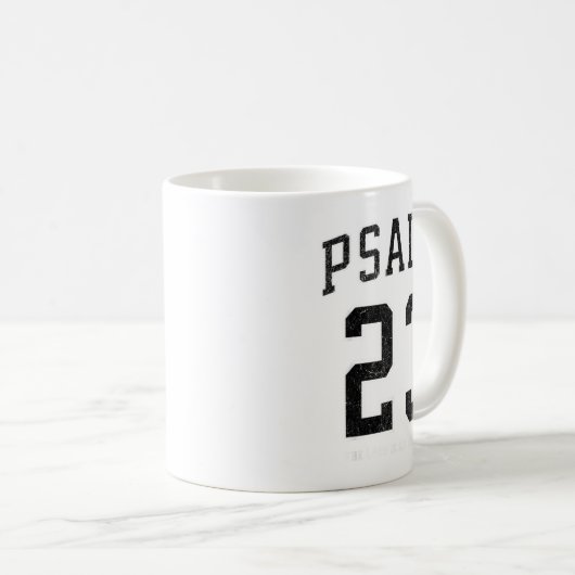 Psalm 23 Jersey Kaffeetasse (VorderseiteRechts)
