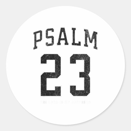 Psalm 23 Jersey Runder Aufkleber (Vorderseite)