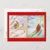 Psalm 23 Kardinäle für Männer und Frauen Postkarte (Vorne/Hinten)