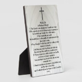 Psalm 23 KJV Bibel Kreuz Weiße Kathedrale Fotoplatte (Seite)