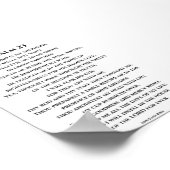 Psalm 23 KJV Bold Cinzel Font Poster (Ecke)