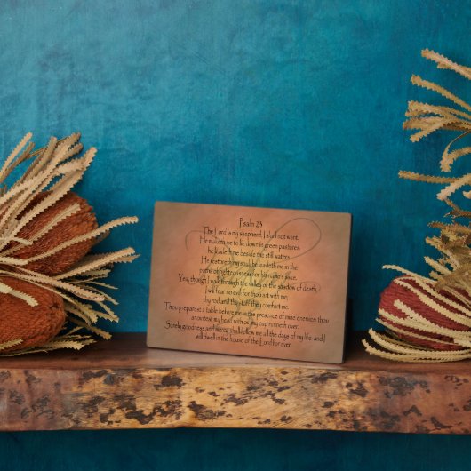 Psalm 23 KJV Christlich Bibelverse Fotoplatte (Seite)