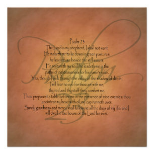 Psalm 23 KJV Christlich Bibelverse Poster