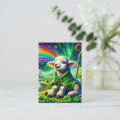 Psalm 23 KJV Karten - Happy Lamb (Stehend Vorderseite)