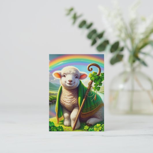 Psalm 23 KJV Karten - süßes Lamm (Stehend Vorderseite)