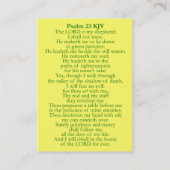 Psalm 23 KJV Karten - süßes Lamm (Rückseite)