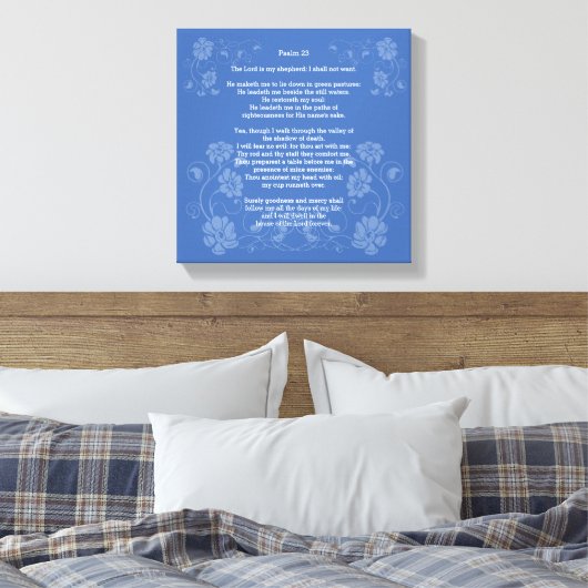 Psalm 23 KJV, Leinwanddruck (Insitu (Schlafzimmer))