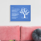 Psalm 23 KJV mit Familienbaum, Leinwanddruck (Insitu (Wohnzimmer))