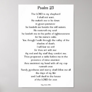 Psalm 23 KJV   Poster