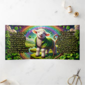 Psalm 23 KJV Trakt - Joyful Lamb Dreifach Gefaltete Karte (Innenseite)