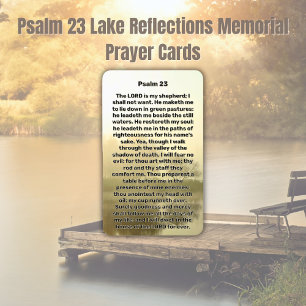 Psalm 23 Lake Reflections Gedenkgebetskarte Visitenkarte