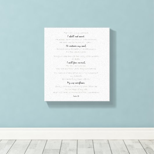 Psalm 23 Leinwand Wandkunst, Schriftstellermauer (Insitu (Holzboden))