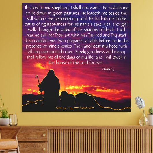 Psalm 23 leinwanddruck (Insitu (Wohnzimmer))