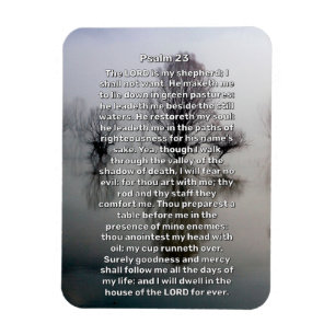 Psalm 23 Leuchtender See Religious Magnet