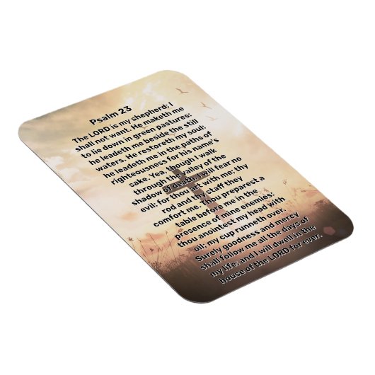 Psalm 23 Leuchtkreuz Magnet (Rechte Seite)