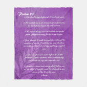 Psalm 23 Lilac-Fleecedecke Fleecedecke (Vorderseite)