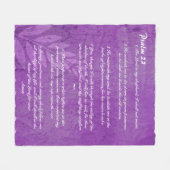 Psalm 23 Lilac-Fleecedecke Fleecedecke (Vorderseite (Horizontal))