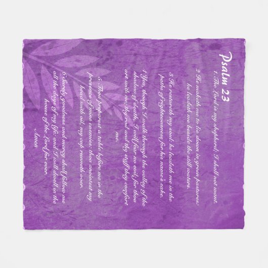 Psalm 23 Lilac-Fleecedecke Fleecedecke (Vorderseite (Horizontal))