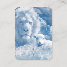 Psalm 23 Lion & Lamb Prayer Card Platzkarte