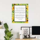 Psalm 23 Lord is My Shepherd KJV Sunflowers Poster (Heimbüro)