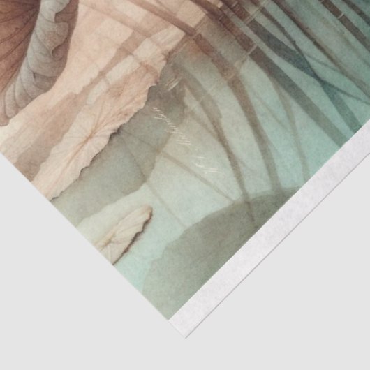 Psalm 23 Lotus, Froschteich Seidenpapier (Ausschnitt)