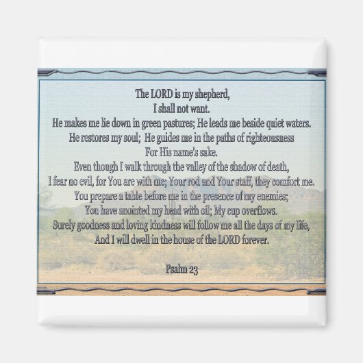Psalm 23 magnet (Vorne)