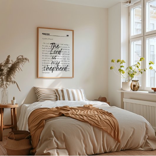 Psalm 23 Minimalistisches Schriftenposter Poster