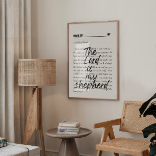 Psalm 23 Minimalistisches Schriftenposter Poster