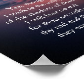 Psalm 23 mit dunkler Vallelandschaft Poster (Ecke)