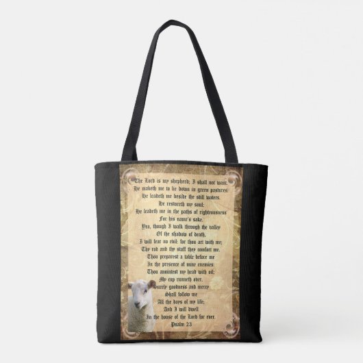 Psalm 23 mit Lamm Tasche (Rückseite)