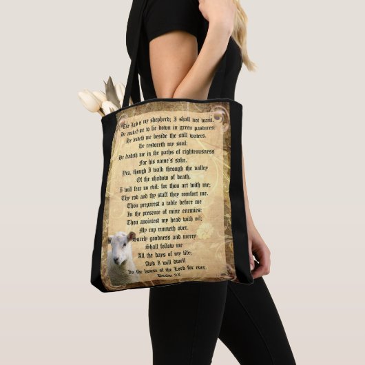 Psalm 23 mit Lamm Tasche (Von Nahem)