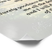 Psalm 23 mit Shepherd Imagery Poster (Ecke)