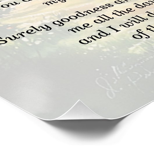 Psalm 23 mit Shepherd Imagery Poster (Ecke)