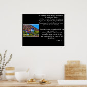 Psalm 23 mit Wüstendruck Poster (Küche)