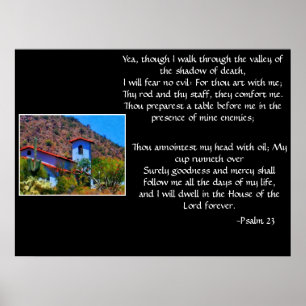 Psalm 23 mit Wüstendruck Poster