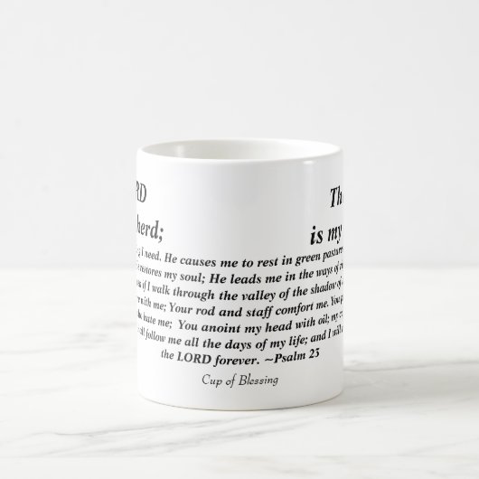 Psalm 23 - moderne Version Tasse (Mittel)