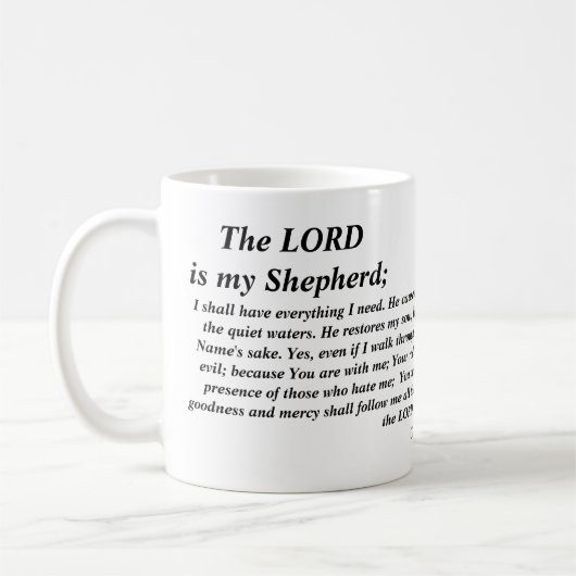 Psalm 23 - moderne Version Tasse (Links)