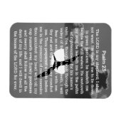 Psalm 23 Monochrome Sunset Seagull Magnet (Horizontal)