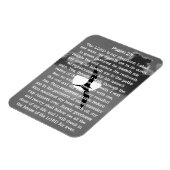 Psalm 23 Monochrome Sunset Seagull Magnet (Linke Seite)