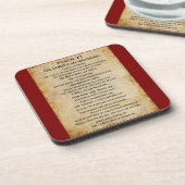 Psalm 23  { NHEB version.} Getränkeuntersetzer (Linke Seite)