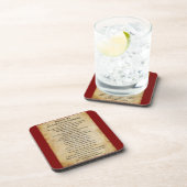 Psalm 23  { NHEB version.} Getränkeuntersetzer (Rechte Seite)